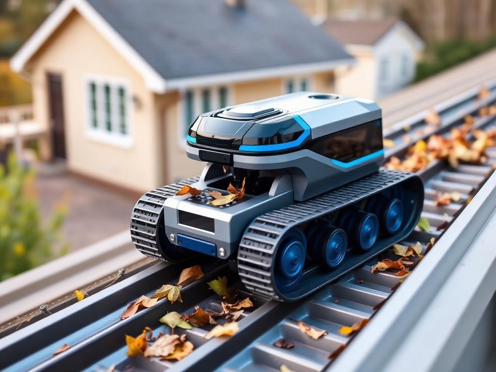 Gutter Cleaning Robots category image: Remote-Controlled robots that clear Leaves from roof gutters.. Image by www.CleaningRobots.Online.